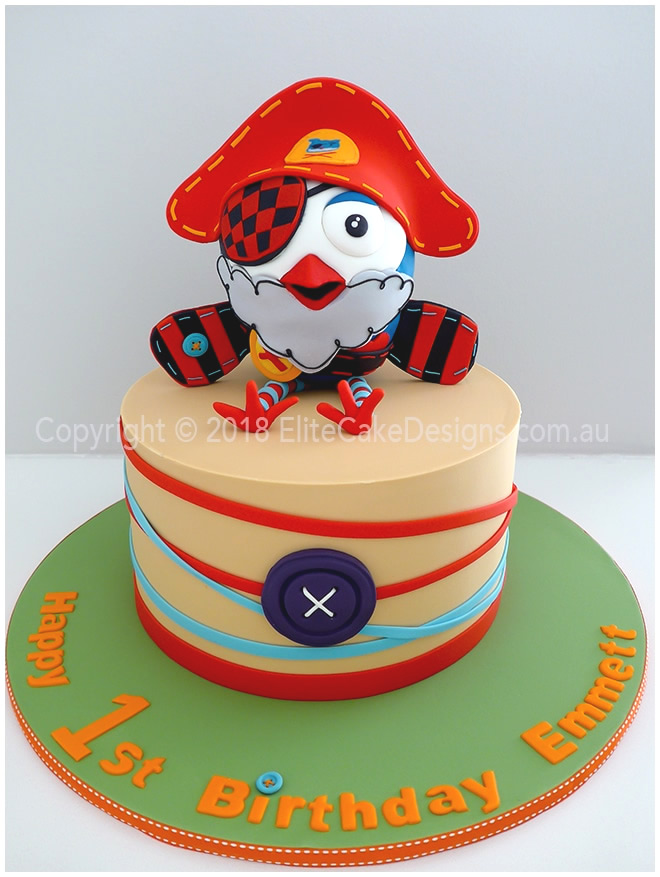 Pirate Hootbeard kids Birthday cake